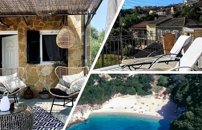 Villa Aspros - Restauriertes Steinhaus Nahe Rovinia Σπίτι διακοπών Λιαπάδες